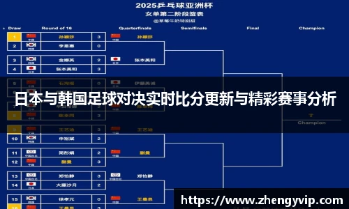 日本与韩国足球对决实时比分更新与精彩赛事分析